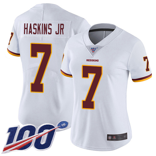 Washington Redskins Limited White Women Dwayne Haskins Road Jersey NFL Football #7 100th Season->women nfl jersey->Women Jersey